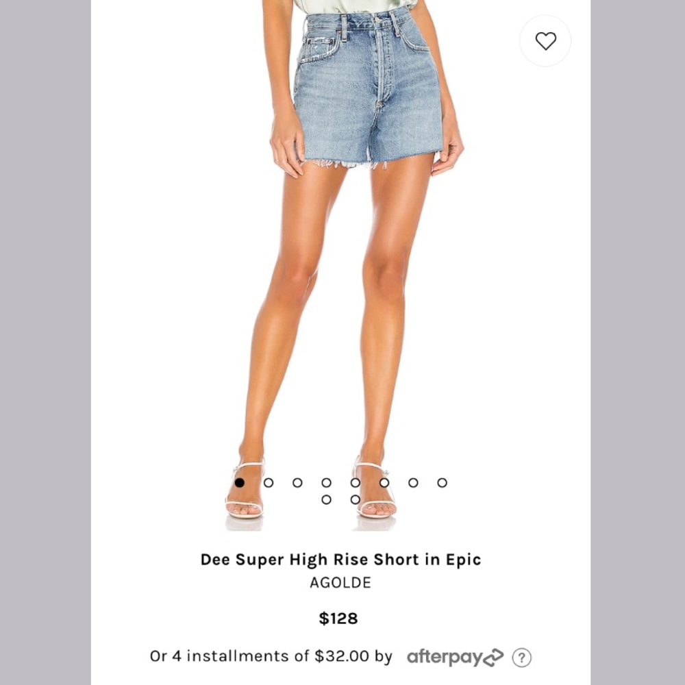 Agolde Dee denim shorts.  EUC